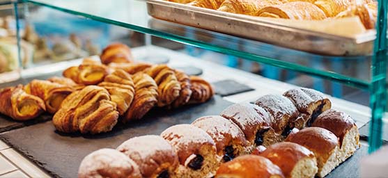 bakery case with treats